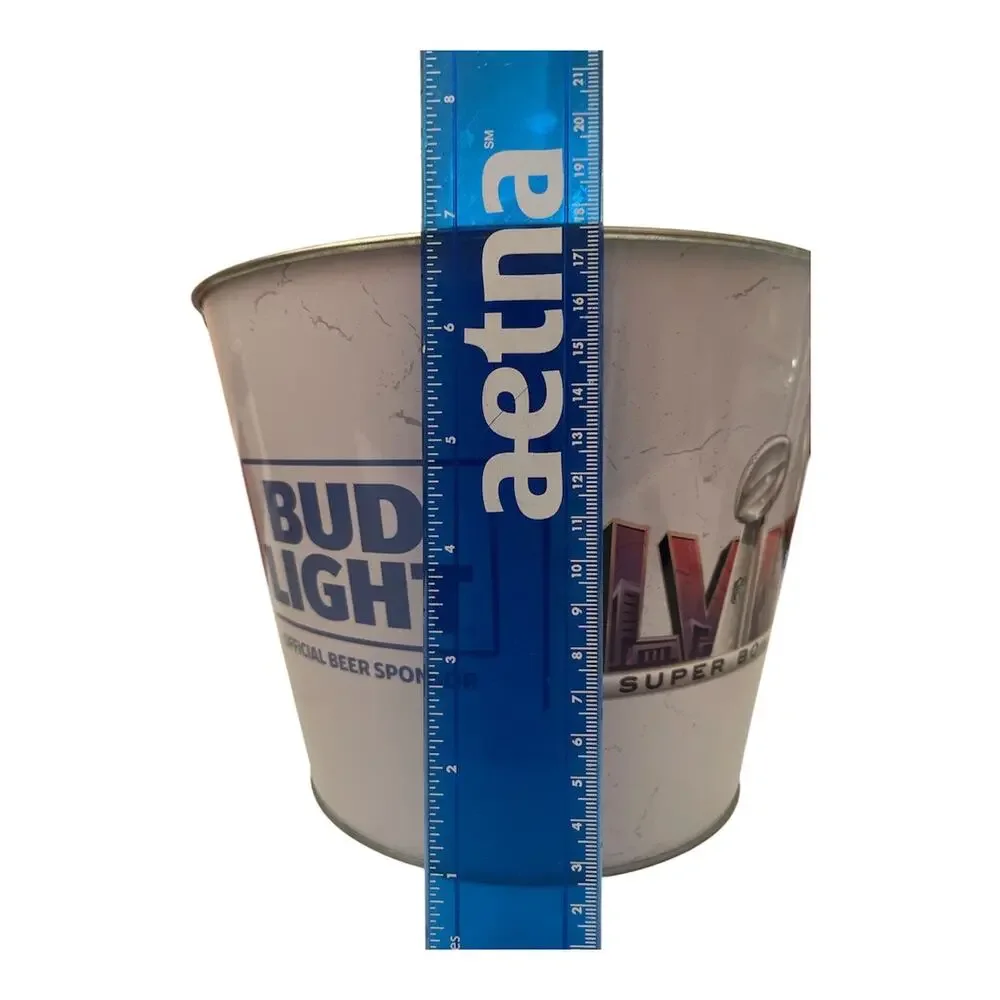 NFL Bud Light  LVlll Las Vegas Metal Super Bowl Beverage Bucket 49ers/ Chiefs